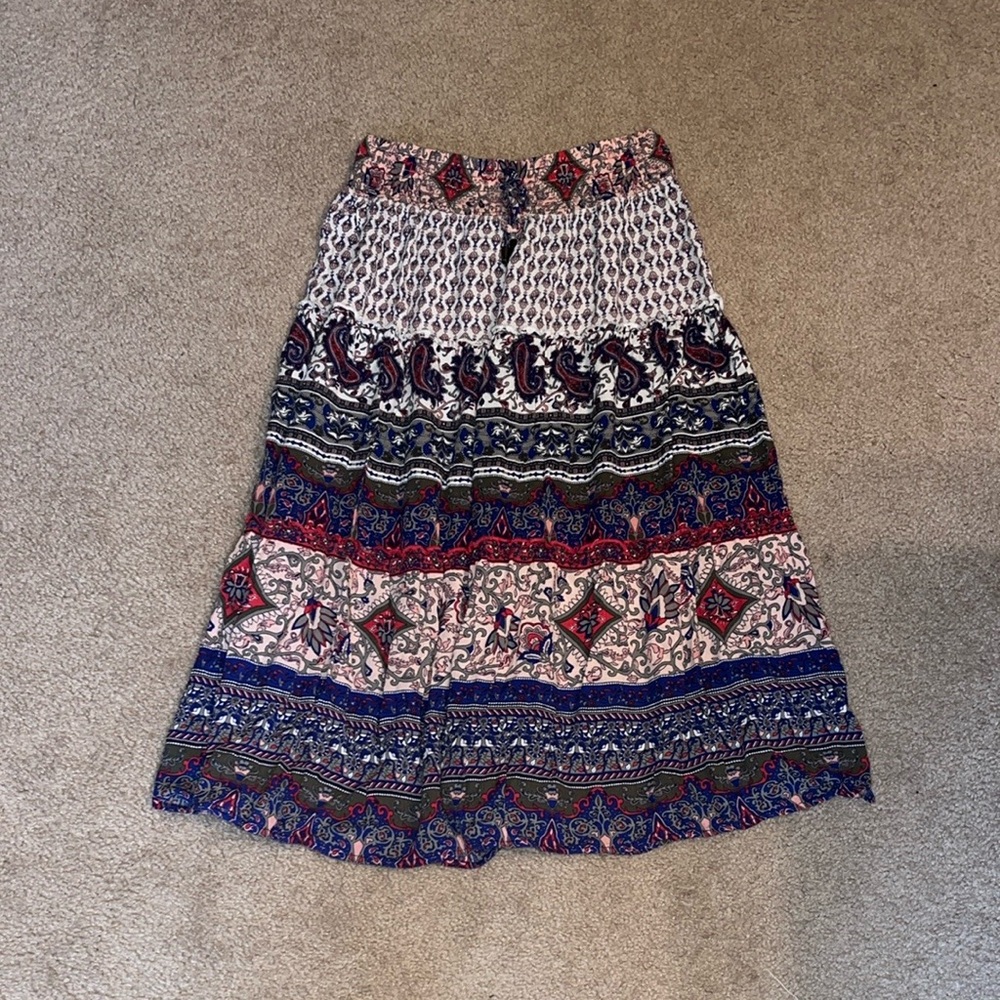 Westport Paisley Midi Skirt